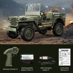 JJRC C8815 RTR 1/10 2.4Ghz 4WD Military RC Truck Large RC Car for Children