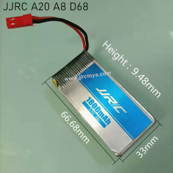 JJRC A20 A8 D68 RC Drone Parts 3.7V 1800mAh Battery
