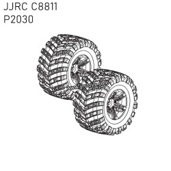 JJRC C8811 RC CAR Parts Tires P2030