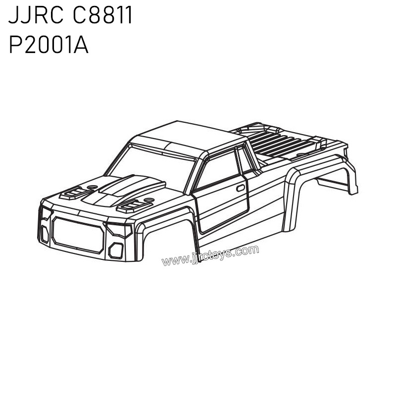 JJRC C8811 RC CAR Parts Body Shell P2001A JJRC C8811 RC CAR Parts Body Shell P2001A
