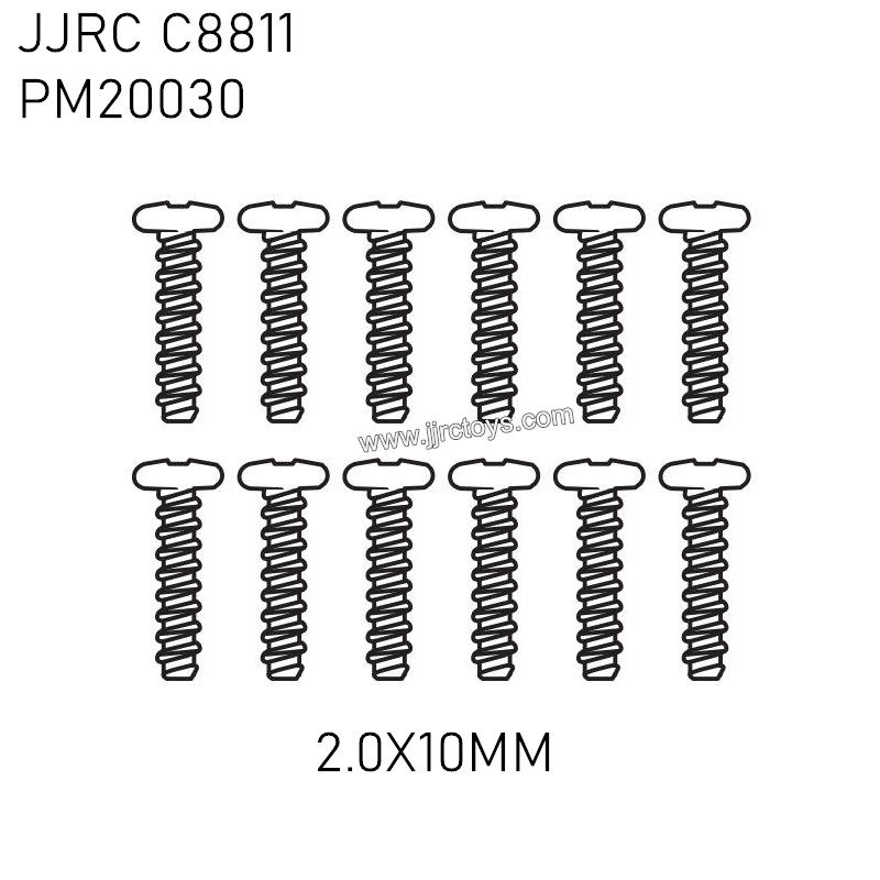 JJRC C8811 Parts (2.0X10MM) Round head flat tail screws PM20030