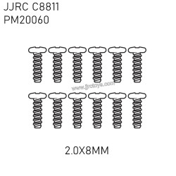 JJRC C8811 RC Crawler Parts Round head flat tail screws (2.0X8MM) PM20060