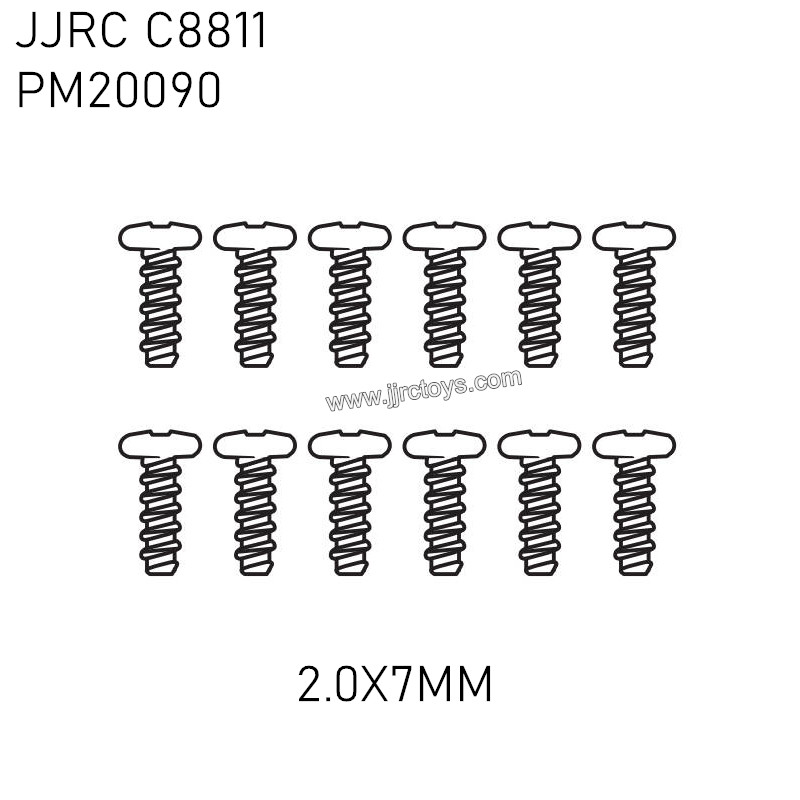 JJRC C8811 RC Crawler Parts Round head flat tail screws (2.0X7MM) PM20090 JJRC C8811 RC Crawler Parts Round head flat tail screws (2.0X7MM) PM20090