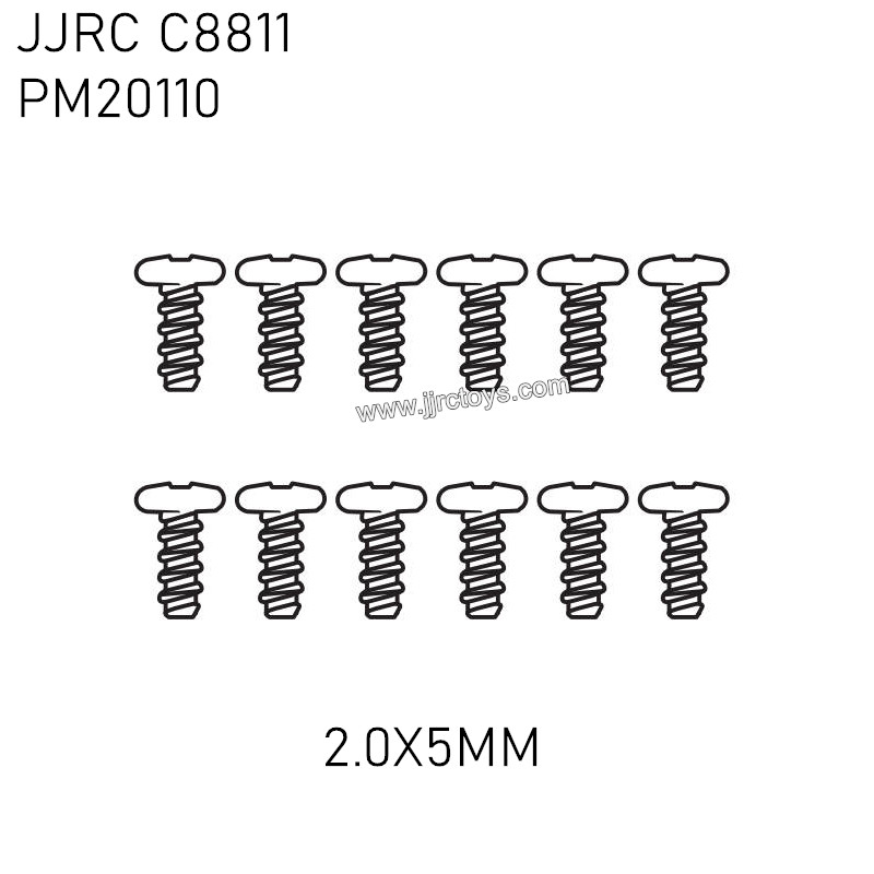JJRC C8811 RC Crawler Parts Round head flat tail screws (2.0X5MM) PM20110 JJRC C8811 RC Crawler Parts Round head flat tail screws (2.0X5MM) PM20110