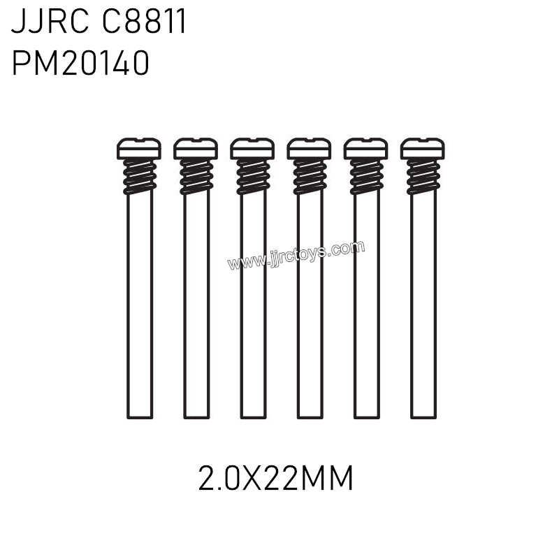 JJRC C8811 RC Crawler Parts Round Head Semi-threaded Screws (2.0X22MM) PM20140 JJRC C8811 RC Crawler Parts Round Head Semi-threaded Screws (2.0X22MM) PM20140