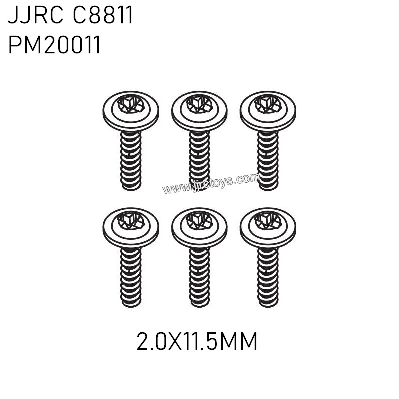 JJRC C8811 RC Crawler Parts (2.0X11.5MM) Round head flat tail screws PM20011 JJRC C8811 RC Crawler Parts (2.0X11.5MM) Round head flat tail screws PM20011