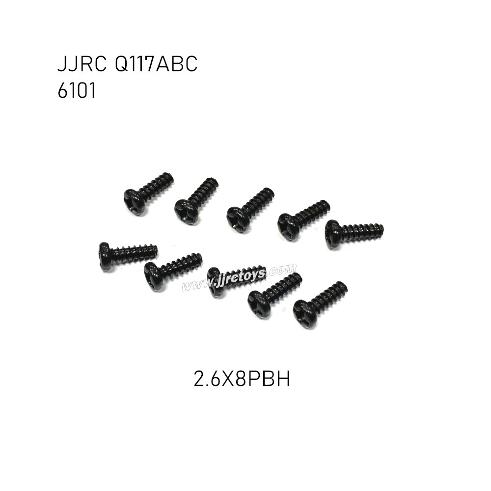 JJRC Q117A/B/C Parts Screw 2.6X8PBH 6101 JJRC Q117A/B/C Parts Screw 2.6X8PBH 6101