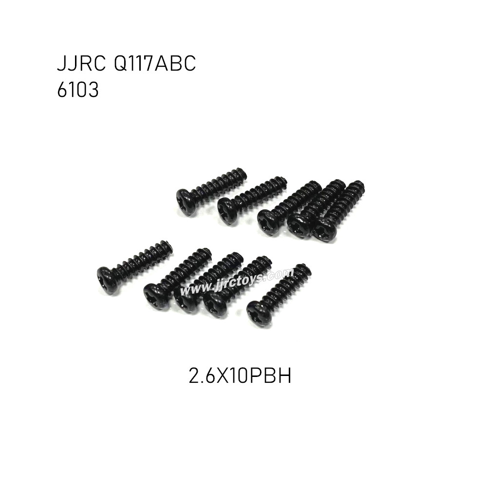 JJRC Q117A/B/C RC Truck Parts Screw 2.6X10PBH 6103 JJRC Q117A/B/C RC Truck Parts Screw 2.6X10PBH 6103