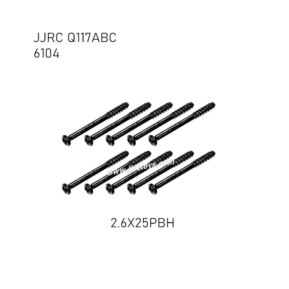 JJRC Q117A/B/C RC Truck Parts Screw 2.6X25PBH 6104 JJRC Q117A/B/C RC Truck Parts Screw 2.6X25PBH 6104