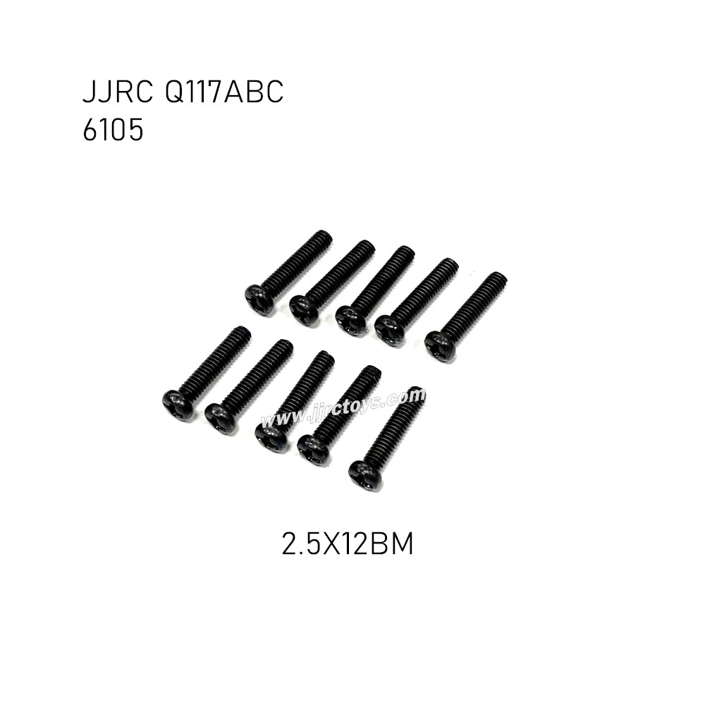JJRC Q117A/B/C RC Truck Parts Screw 2.5X12BM 6105 JJRC Q117A/B/C RC Truck Parts Screw 2.5X12BM 6105