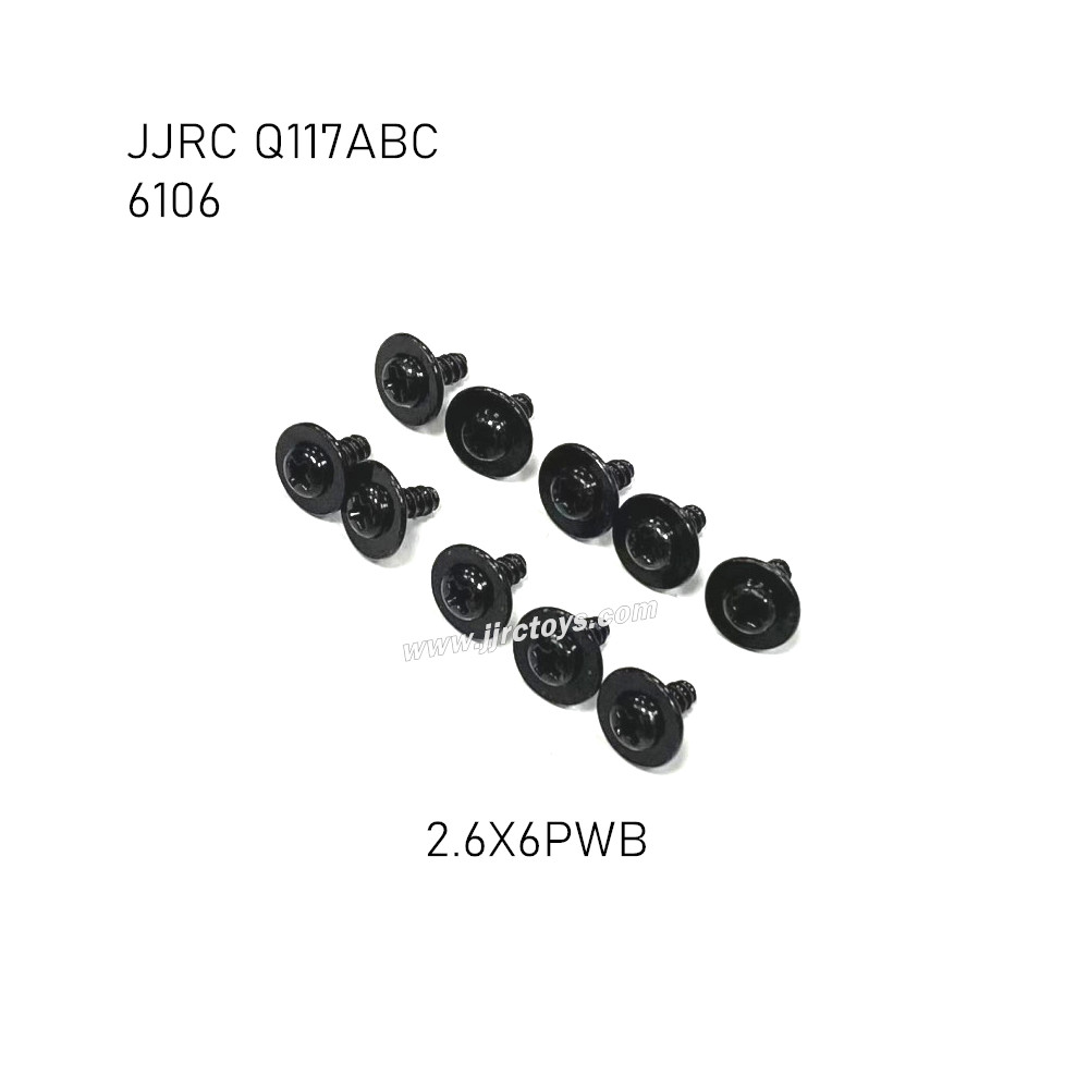 JJRC Q117A/B/C RC Truck Parts Screw 2.6X6PWB 6106 JJRC Q117A/B/C RC Truck Parts Screw 2.6X6PWB 6106