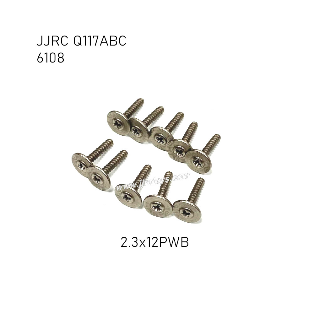 JJRC Q117A/B/C RC Truck Parts Screw 2.3x12PWB 6108 JJRC Q117A/B/C RC Truck Parts Screw 2.3x12PWB 6108