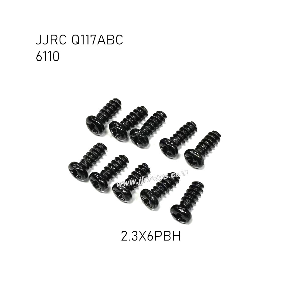 JJRC Q117A/B/C RC Truck Parts Screw 2.3X6PBH 6110 JJRC Q117A/B/C RC Truck Parts Screw 2.3X6PBH 6110