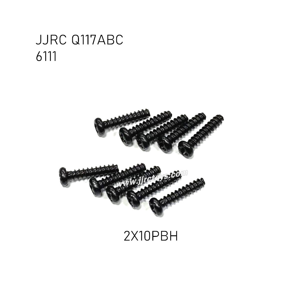 JJRC Q117A/B/C RC Truck Parts Screw 2X10PBH 6111 JJRC Q117A/B/C RC Truck Parts Screw 2X10PBH 6111