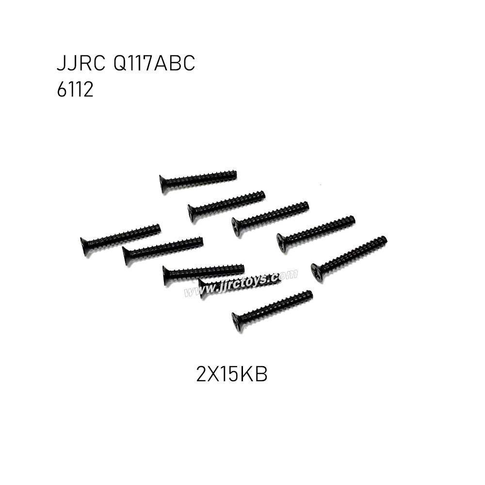 JJRC Q117A/B/C RC Truck Parts Screw 2X15KBH 6112 JJRC Q117A/B/C RC Truck Parts Screw 2X15KBH 6112