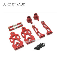 JJRC Q117A/B/C Upgrades Front steering tie rods, Front steering cups and Front suspension arm kit Red