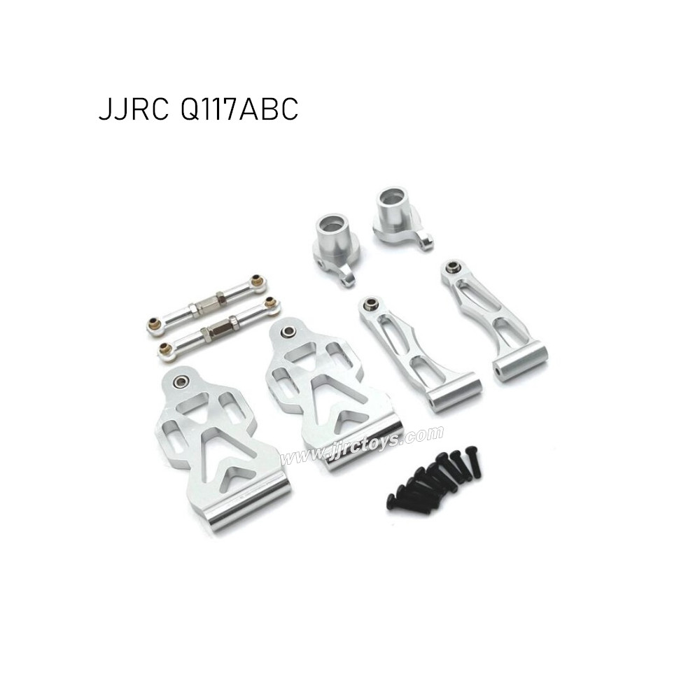 JJRC Q117A/B/C Upgrades Front steering tie rods, Front steering cups and Front suspension arm kit White JJRC Q117A/B/C Upgrades Front steering tie rods, Front steering cups and Front suspension arm kit White