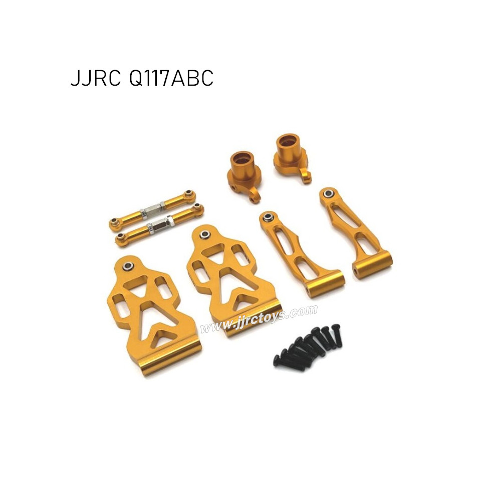 JJRC Q117A/B/C Upgrades Front steering tie rods, Front steering cups and Front suspension arm kit Yellow JJRC Q117A/B/C Upgrades Front steering tie rods, Front steering cups and Front suspension arm kit Yellow