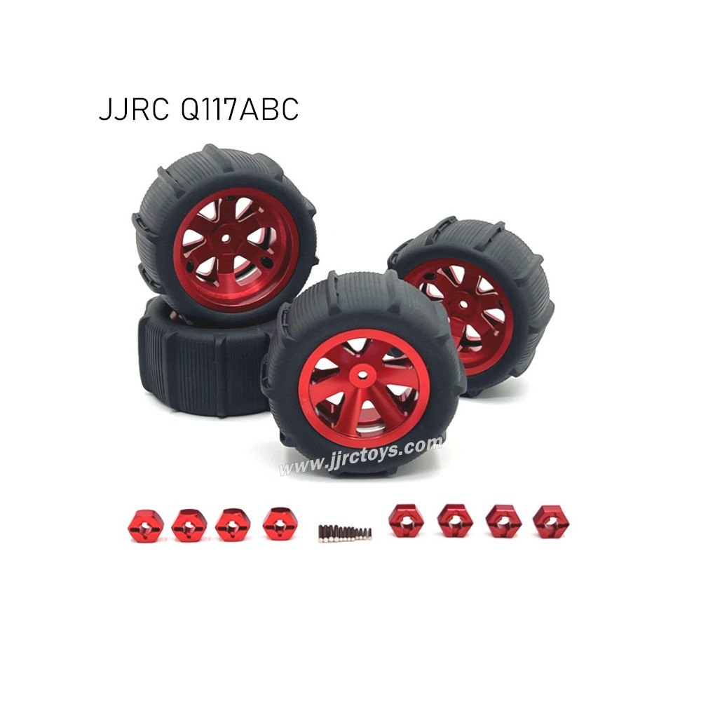 JJRC Q117A/B/C Upgrades Metal Beach Tires Red JJRC Q117A/B/C Upgrades Metal Beach Tires Red
