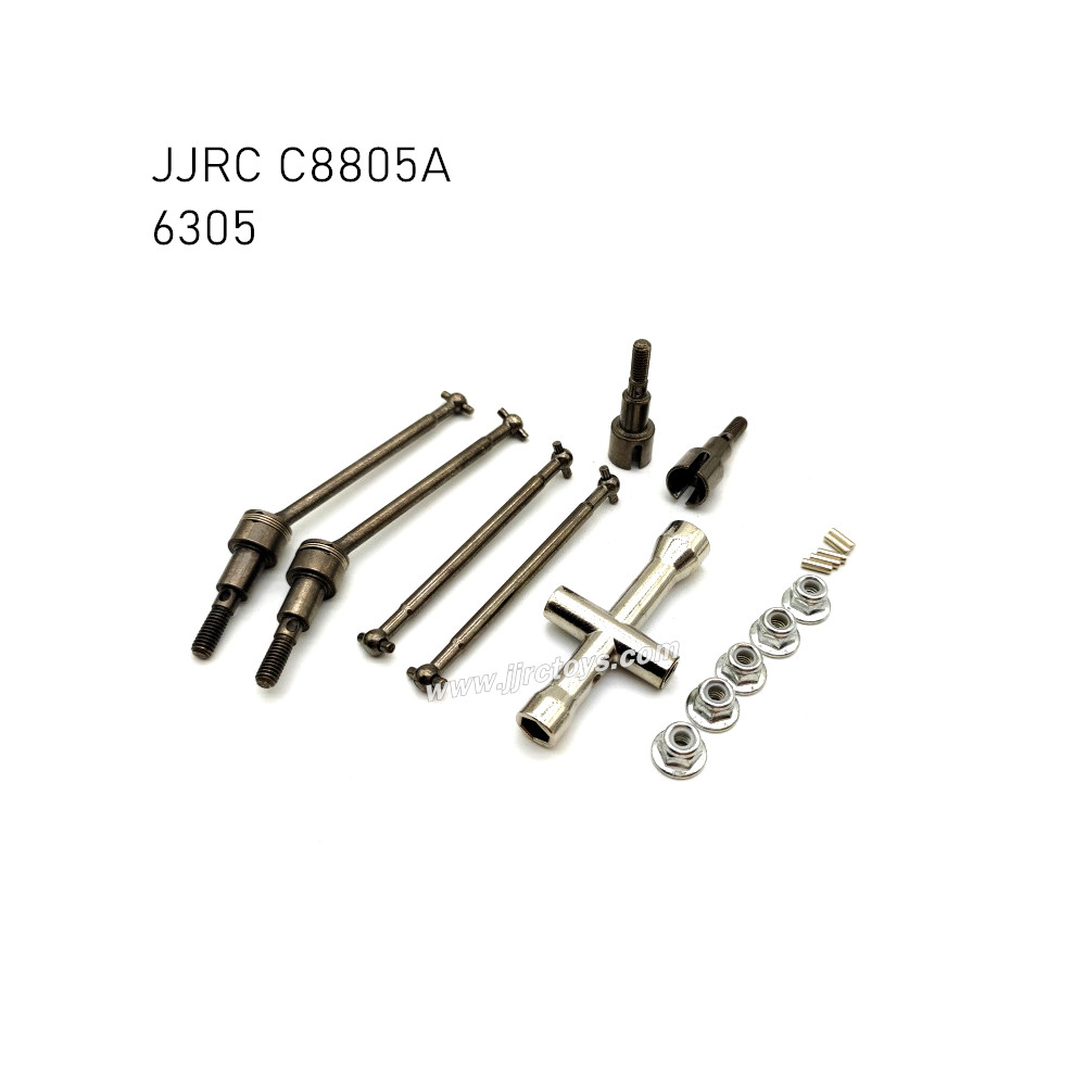 JJRC C8805A RC Car Parts Upgrade Metal Front and Rear Drive Shaft Kit 6305 JJRC C8805A RC Car Parts Upgrade Metal Front and Rear Drive Shaft Kit 6305