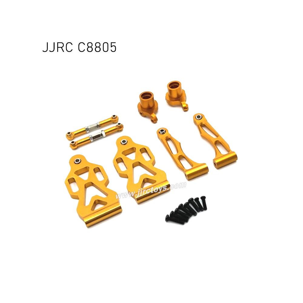 JJRC C8805 Upgrades Metal Front Steering Cup, Steering Rod and Front Swimg Arm Kit yellow JJRC C8805 Upgrades Metal Front Steering Cup, Steering Rod and Front Swimg Arm Kit yellow