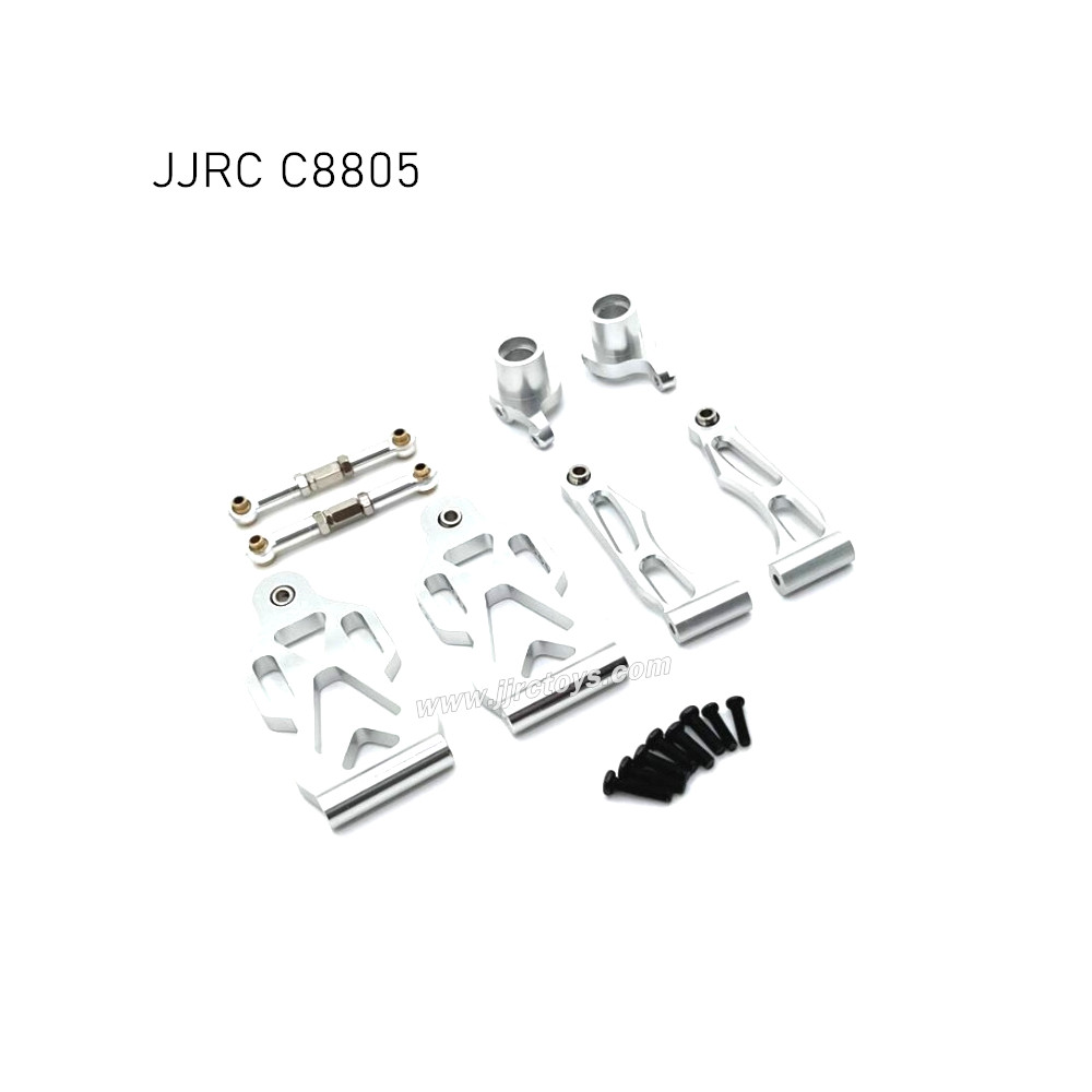 JJRC C8805 Upgrades Metal Front Steering Cup, Steering Rod and Front Swimg Arm Kit Silver JJRC C8805 Upgrades Metal Front Steering Cup, Steering Rod and Front Swimg Arm Kit Silver