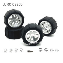 JJRC C8805 Upgrades Metal Beach Tires silver