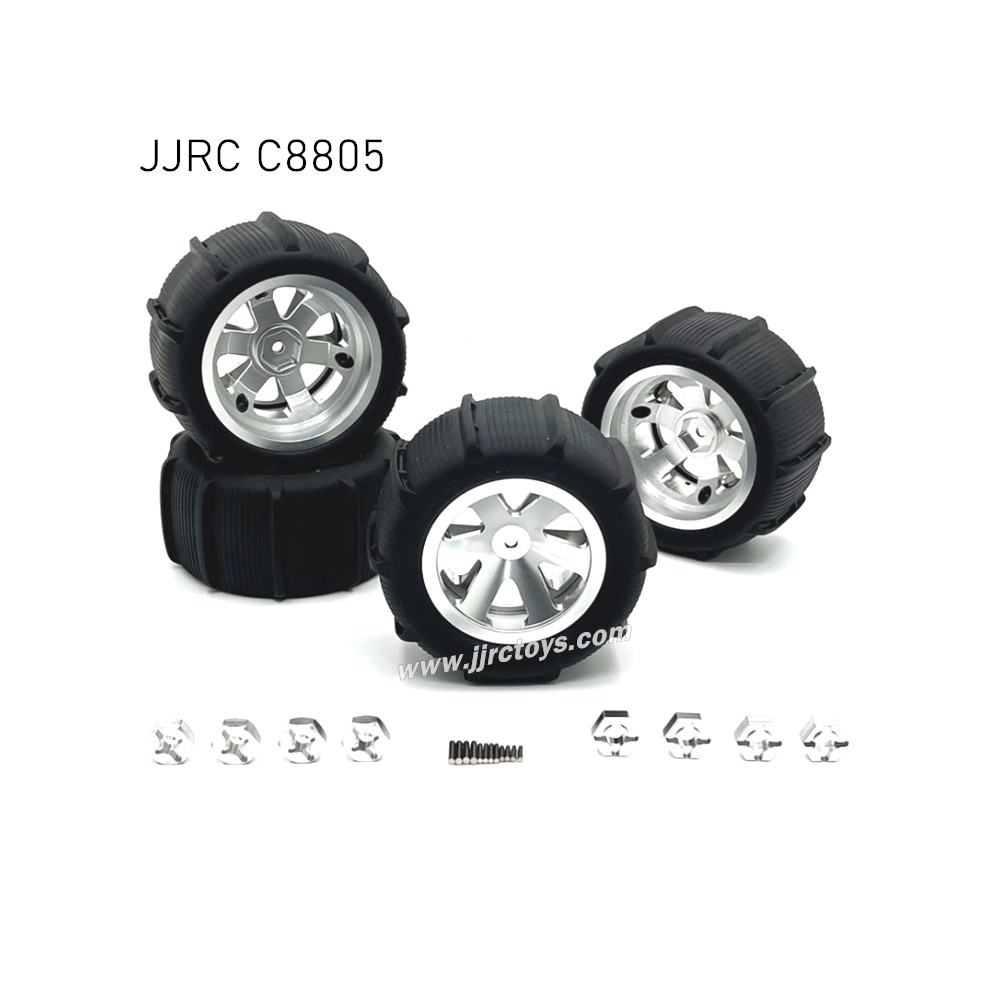 JJRC C8805 Upgrades Metal Beach Tires silver JJRC C8805 Upgrades Metal Beach Tires silver