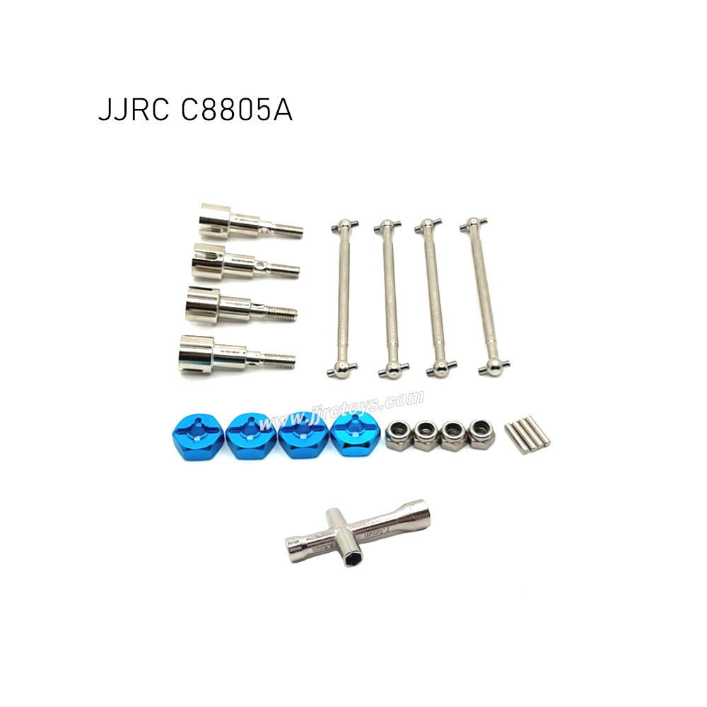JJRC C8805A Upgrade Parts Wheel Axle Cups and Dog Bones (front & rear) blue JJRC C8805A Upgrade Parts Wheel Axle Cups and Dog Bones (front & rear) blue