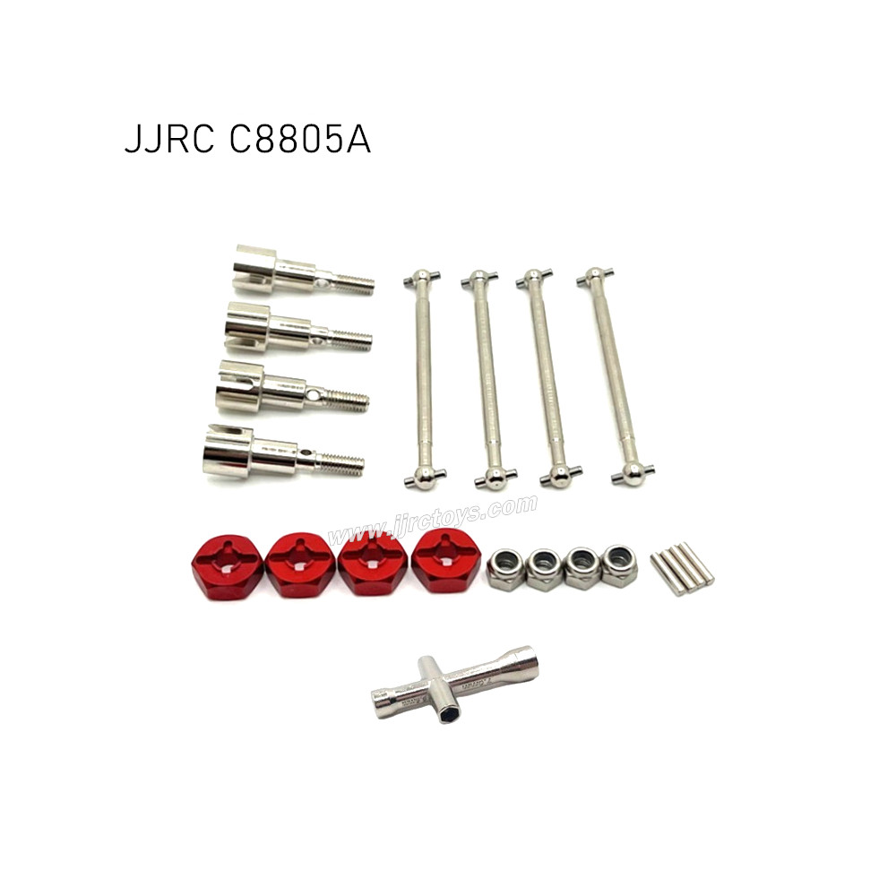 JJRC C8805A Upgrade Parts Wheel Axle Cups and Dog Bones (front & rear) red JJRC C8805A Upgrade Parts Wheel Axle Cups and Dog Bones (front & rear) red