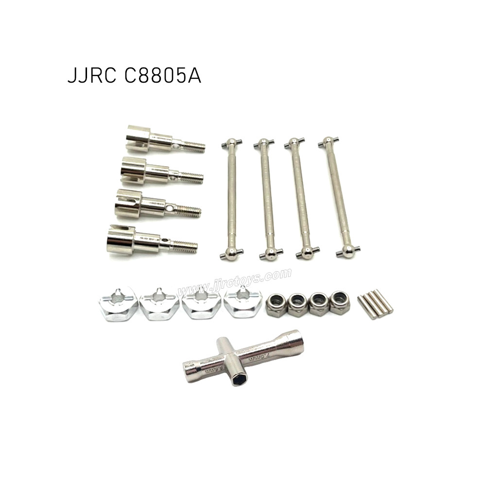 JJRC C8805A Upgrade Parts Wheel Axle Cups and Dog Bones (front & rear) silver JJRC C8805A Upgrade Parts Wheel Axle Cups and Dog Bones (front & rear) silver