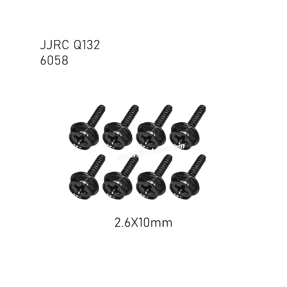 JJRC Q132A/B/C Parts Screw 2.6X10MM 6058 JJRC Q132A/B/C Parts Screw 2.6X10MM 6058