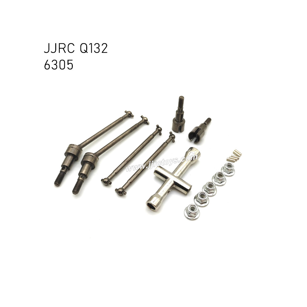 JJRC Q132ABC Parts Upgrade Metal Front and Rear Drive Shaft Kit 6305 JJRC Q132ABC Parts Upgrade Metal Front and Rear Drive Shaft Kit 6305