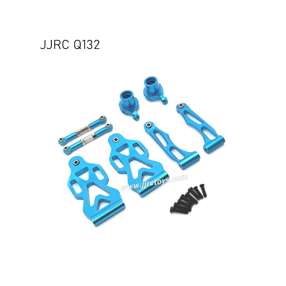 JJRC Q132-A Q132-B Q132-C Upgrades Metal Front Steering Cup, Steering Rod and Front Swimg Arm Kit blue JJRC Q132-A Q132-B Q132-C Upgrades Metal Front Steering Cup, Steering Rod and Front Swimg Arm Kit blue