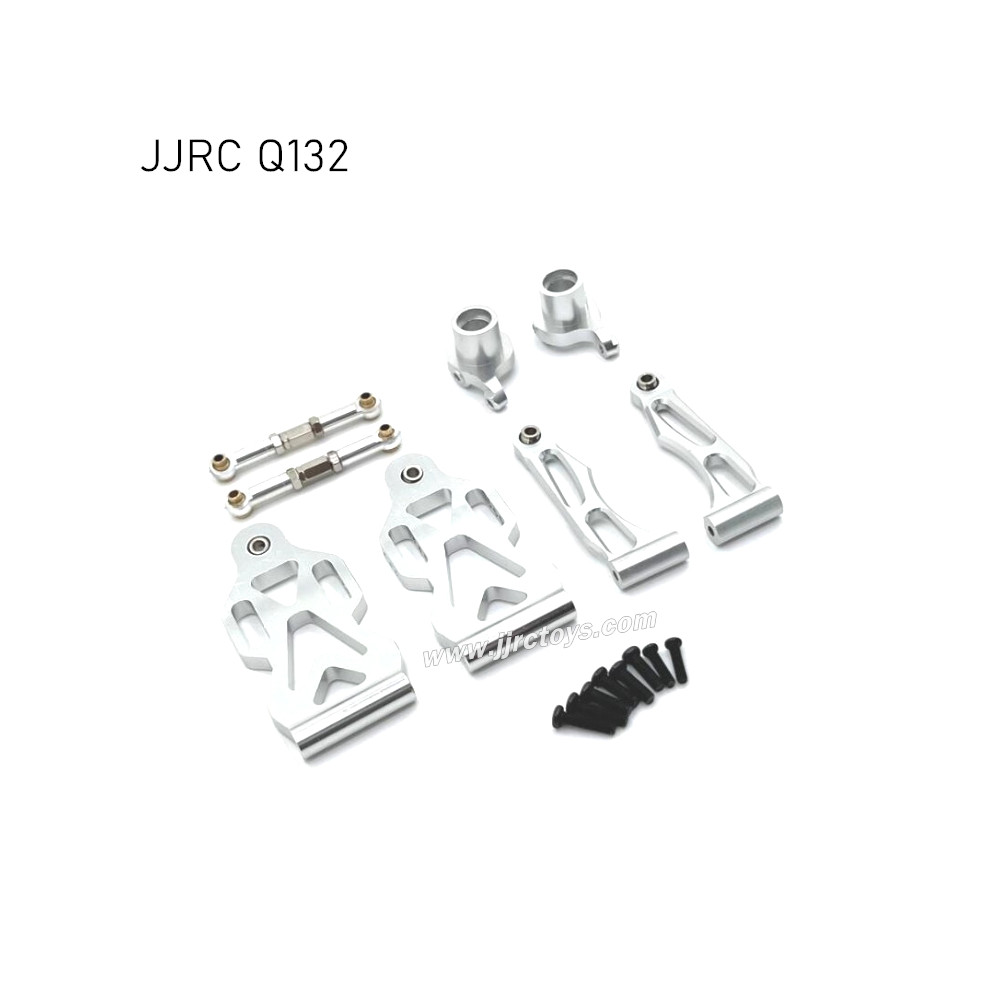 JJRC Q132-A Q132-B Q132-C Upgrades Metal Front Steering Cup, Steering Rod and Front Swimg Arm Kit silver JJRC Q132-A Q132-B Q132-C Upgrades Metal Front Steering Cup, Steering Rod and Front Swimg Arm Kit silver