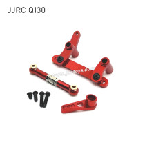 JJRC Q130AB RC Car Upgrade Parts Metal Steering Kit, Servo Rod and Servo Arm red