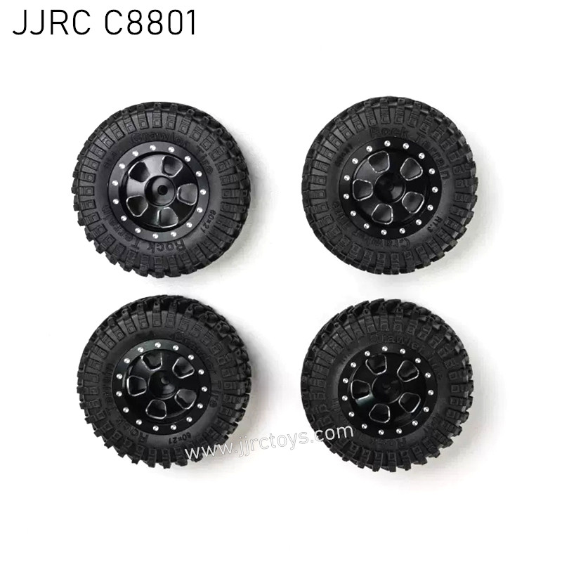 JJRC C8801 RC Car Parts Metal Wheel and Tire Skin