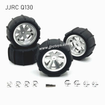 JJRC Q130 Upgrade Parts Metal Beach Tires silver