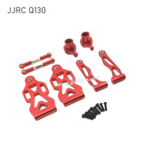 JJRC Q130 Upgrades Metal Front Steering Cup, Steering Rod and Front Swimg Arm Kit red