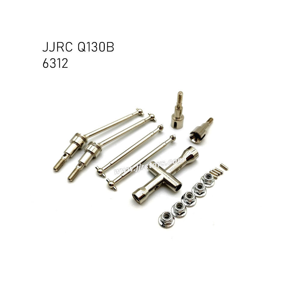 JJRC Q130B RC Truck Parts Metal Front and Rear Drive Shafts (Brushless) 6320 JJRC Q130B RC Truck Parts Metal Front and Rear Drive Shafts (Brushless) 6320