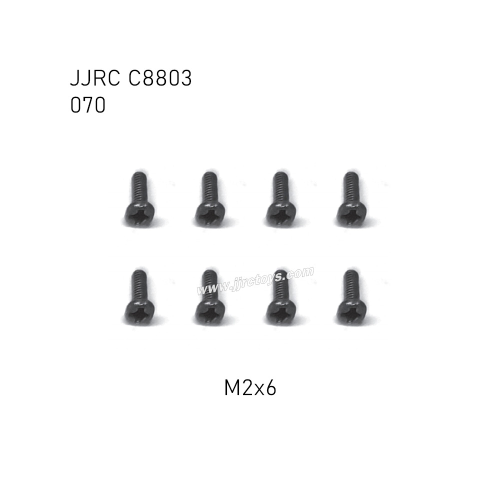 JJRC C8803 4WD RC Car Parts Round head cross screws M2x6mm 070 JJRC C8803 4WD RC Car Parts Round head cross screws M2x6mm 070