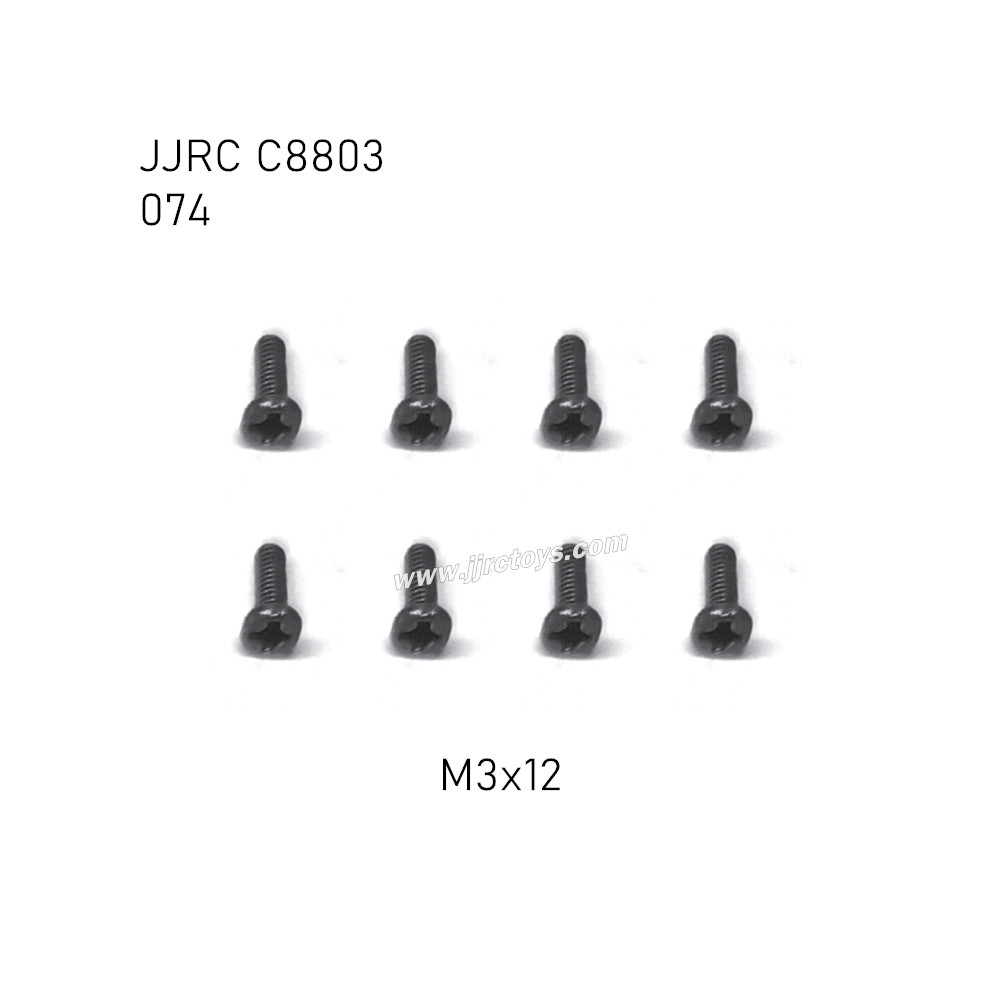 JJRC C8803 4WD RC Car Parts Round head cross screws M3x12mm 074 JJRC C8803 4WD RC Car Parts Round head cross screws M3x12mm 074