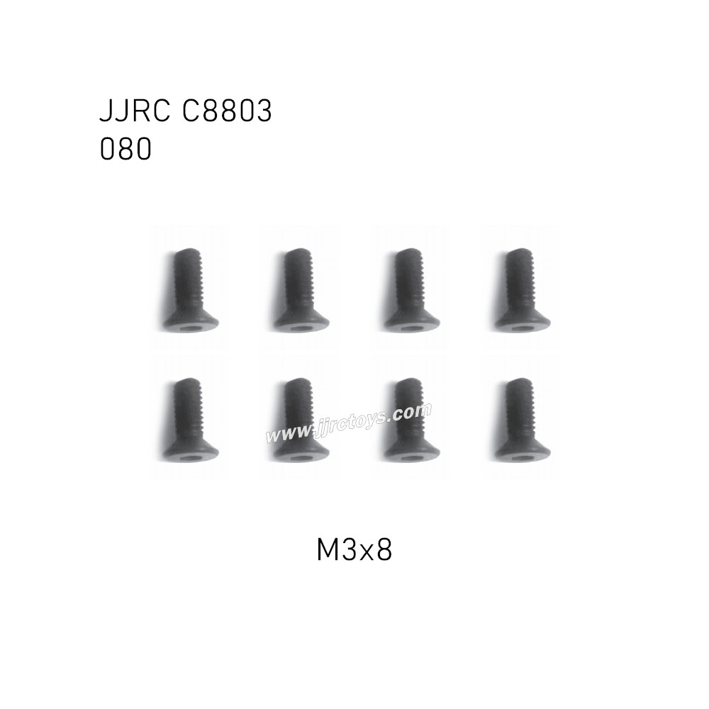 JJRC C8803 4WD RC Car Parts Flat head hexagon socket screws M3x8mm 080 JJRC C8803 4WD RC Car Parts Flat head hexagon socket screws M3x8mm 080