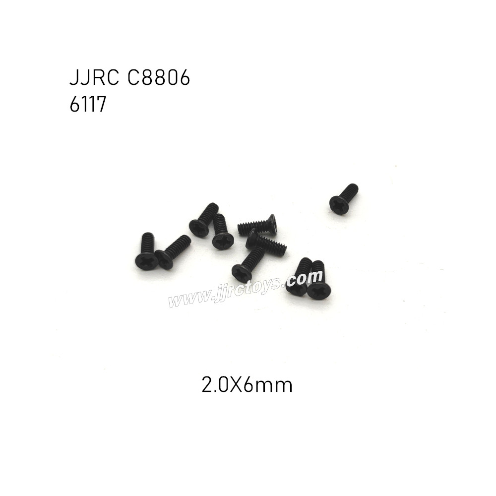 JJRC C8806 RC Car Parts Self Tapping Round Head Screw (2.0X6mm) 6117