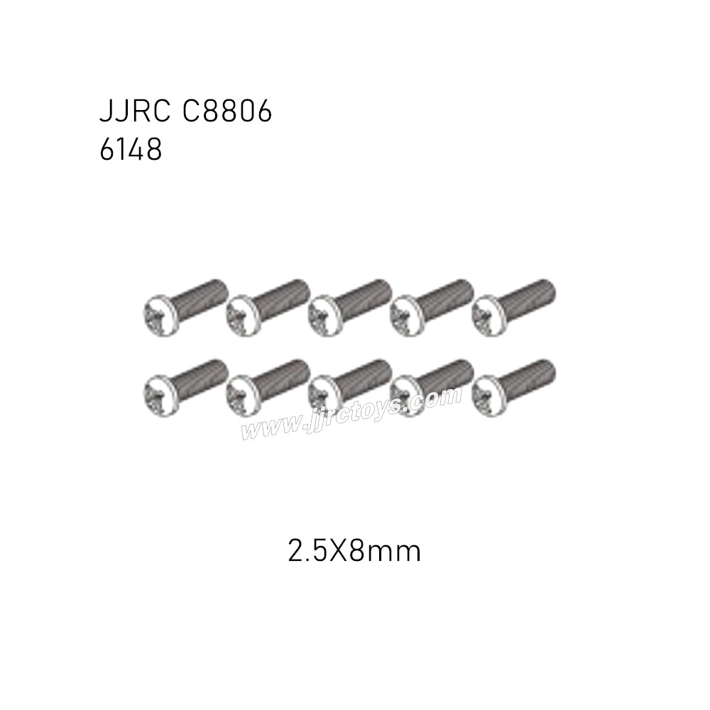 JJRC C8806 RC Car Parts 2.5X8mm Screw 6148 JJRC C8806 RC Car Parts 2.5X8mm Screw 6148