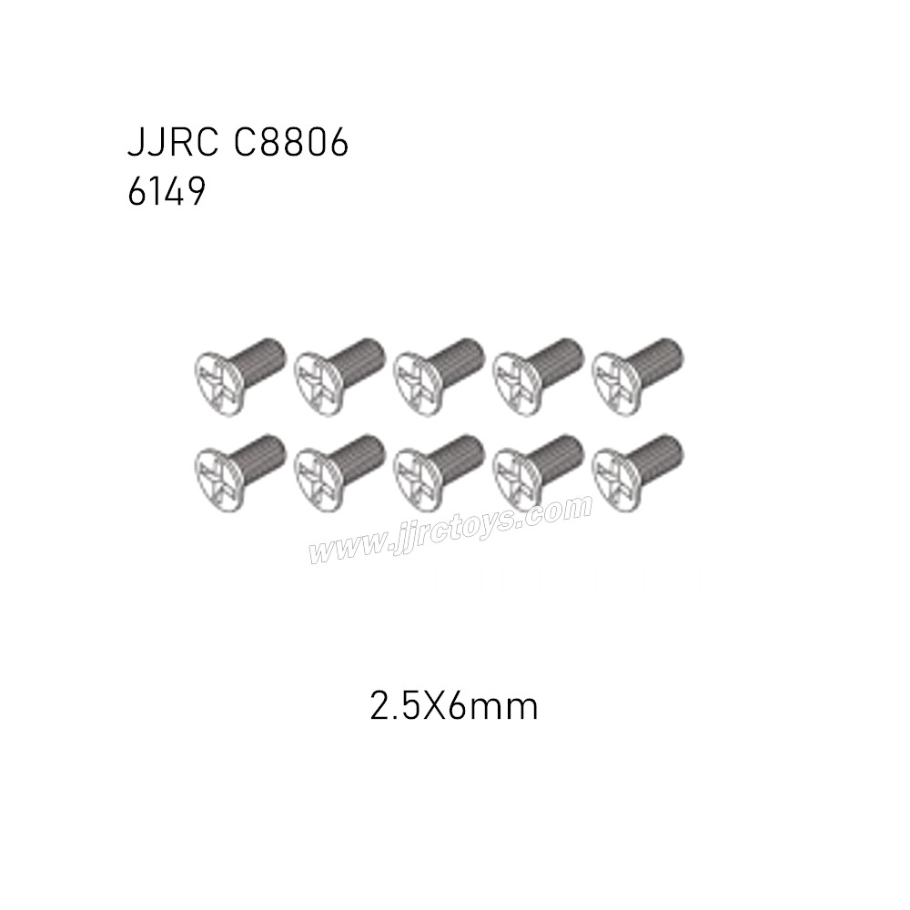 JJRC C8806 RC Car Parts 2.5X6mm Screw 6149 JJRC C8806 RC Car Parts 2.5X6mm Screw 6149