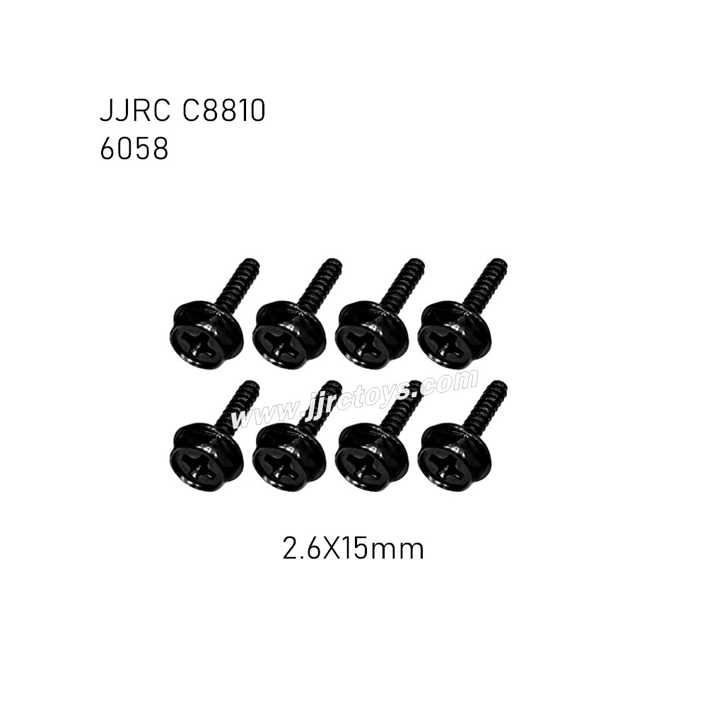JJRC C8810 RC Car Parts 2.6X15mm Screw 6058 JJRC C8810 RC Car Parts 2.6X15mm Screw 6058