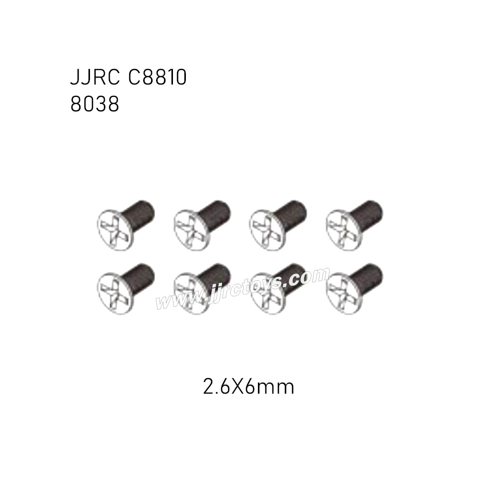 JJRC C8810 1/18 RC Car Parts 2.6X6mm Screw 8038 JJRC C8810 1/18 RC Car Parts 2.6X6mm Screw 8038