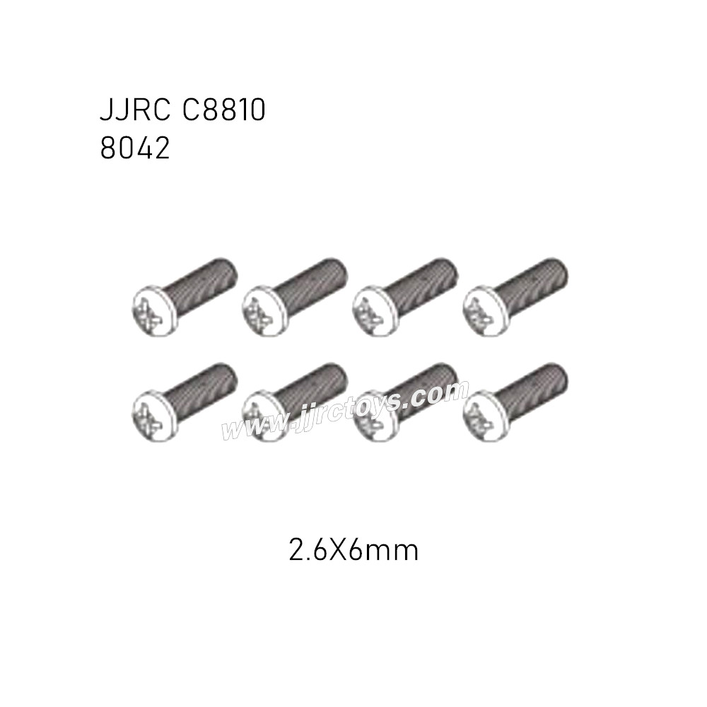 JJRC C8810 RC Truck Parts 2.6X6mm Screw 8042 JJRC C8810 RC Truck Parts 2.6X6mm Screw 8042