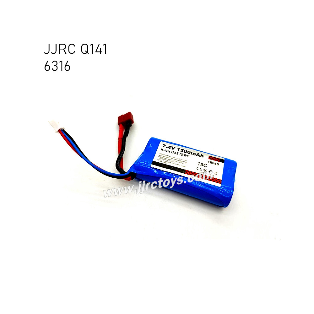 JJRC Q141 1/16 RC Car Parts 7.4V 15C 1500mAh 18650 Battery 6316 JJRC Q141 1/16 RC Car Parts 7.4V 15C 1500mAh 18650 Battery 6316